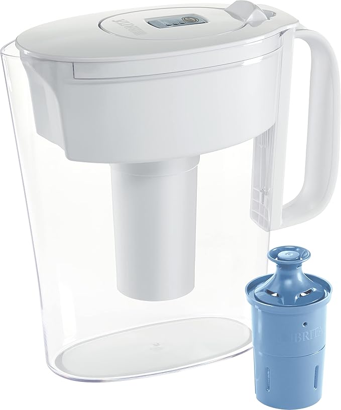 Brita Water Pitcher Bundle with Elite Filter + Standard Replacement Filters, Reduces Lead and More