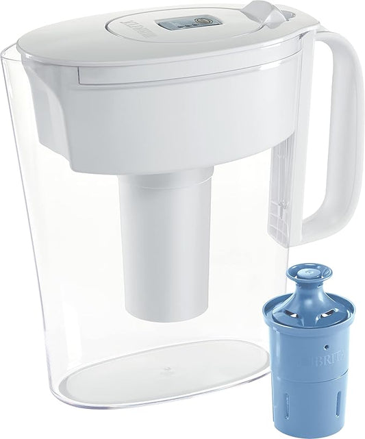 Brita Water Pitcher Bundle with Elite Filter + Standard Replacement Filters, Reduces Lead and More