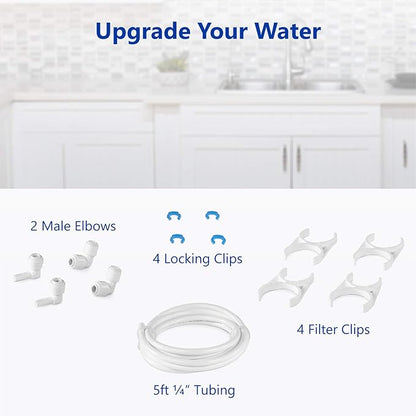 Express Water Filter Upgrade Kit for Reverse Osmosis and Under Sink Water Filtration System – Add a New Filtration Stage to Your System – Includes Adapters for ¼” Threaded and Quick Connect Filters