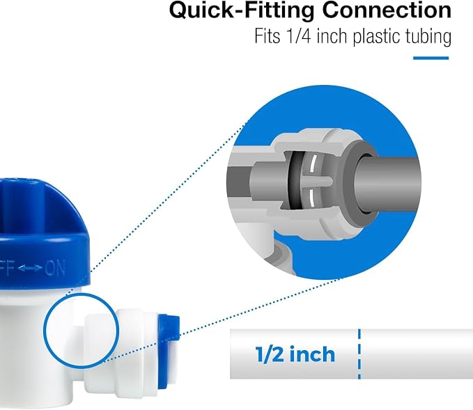 iSpring ICEK Ultra Safe Fridge Water Line Connection and Ice Maker Installation Kit for Reverse Osmosis RO Systems & Water Filters, 1/4", 20 feet