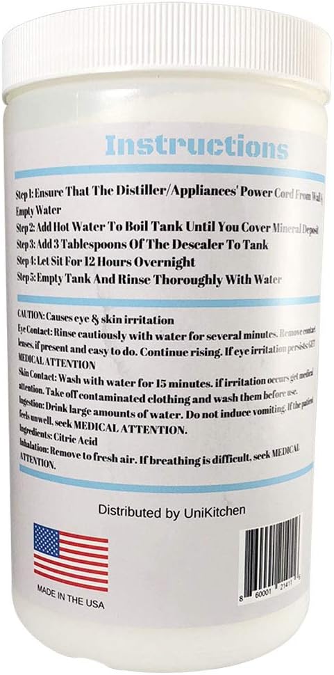 Distiller Cleaner & Descaler (2 LBS) Citric Acid - Universal Application for Waterwise, Natural & Safe – Deeply Penetrates LimeScale & Water Mineral Build-up, Compare to KleenWise