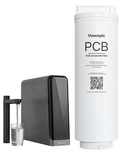 Vancepic PCB Composite Filter Replacement, Compatible with V-Series (QR600/QR800) Water Purifiers, 8-Month Lifespan, 3s Quick-Change, No Tools Needed