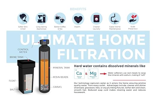 Aqua True Blue Whole House Fluoride Removal Water Filter | Bone Char - 1.5 Cubic Ft + Manual Valve