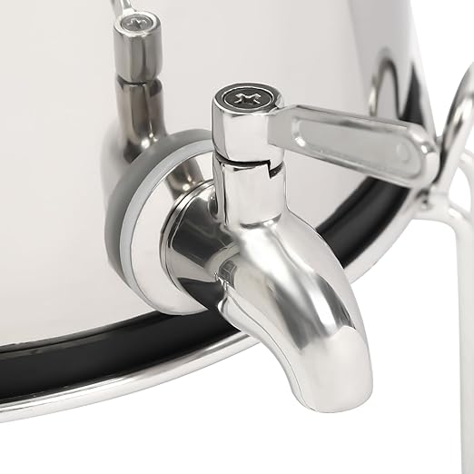 Gravity-fed Water Filter System, 2.25Gallon Stainless-Steel System with 2 Filters, Metal Water Level Spigot, and Stand
