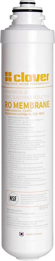 Aquverse Clover Reverse Osmosis Membrane Replacement Filter for Under-Sink RO System
