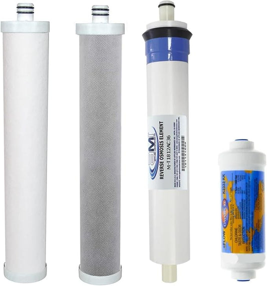 Applied Membranes Inc Replacement Filter Set for Culligan AC-30 RO System - Includes RO Membrane, Carbon, Sediment and Post Filters