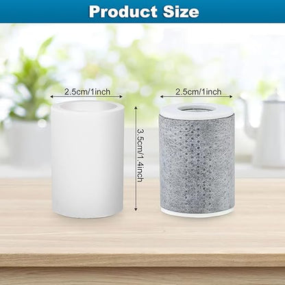8 PCS Faucet Filter Cartridge Replacement for Kitchen & Bathroom Sink, 4 PP Cotton Fiber 4 Carbon Fiber for Faucet Extender Improve Water Conditions Removes Chlorine Fluoride Heavy Metal