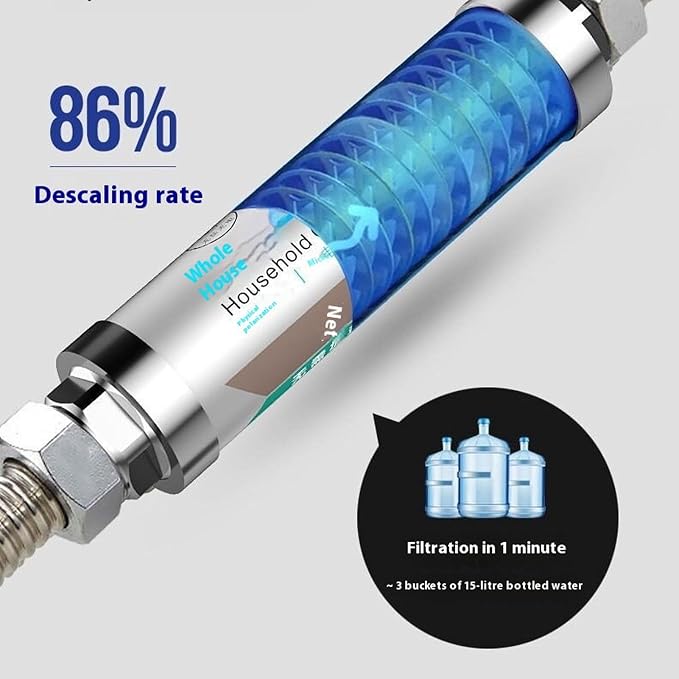 Water DESCALER Non Salt Magnetic Stainless Steel Water Softener System for Whole House (3/4 inch (DN20))