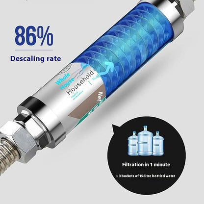 Diydeg Whole House No Salt Water Descaler, Scale Water Softener System Reduces Limescale, Water Heater Descaler Prevent Scale Buildup on Faucet, Boilers, Smart Toilet & Washer (3/4 inch (DN20))