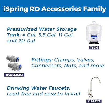 iSpring ACL1 RO Add-on Filter Kit For Standard Reverse Osmosis Systems, 1/4"