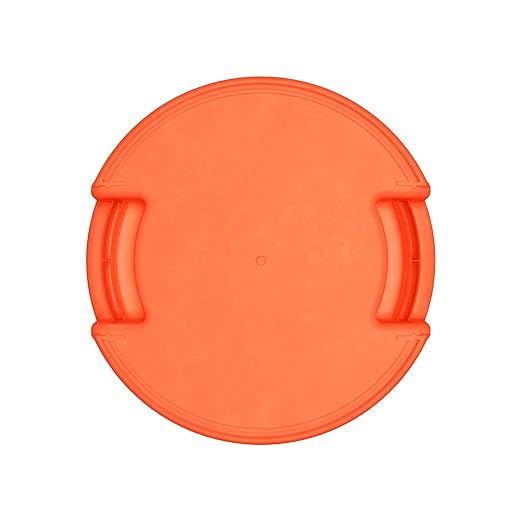 SPARTA Bronco Waste Container Trash Container, Round Trash Bin for Disposal, 10 Gallons, Orange, (Pack of 6)