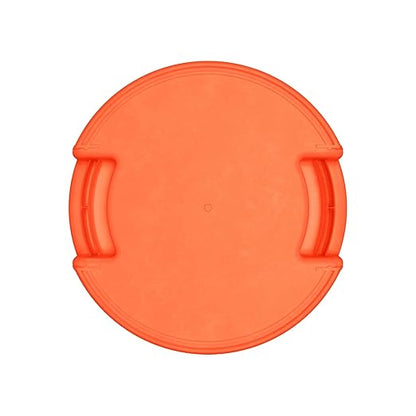SPARTA Bronco Waste Container Trash Container, Round Trash Bin for Disposal, 10 Gallons, Orange