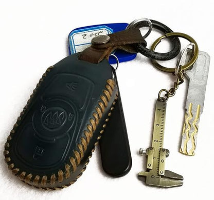 Mini Keychain, 6-Pack Zinc Alloy Pocket-Sized Measuring Tool with 3D Movable Key Chain Precision Miniature Pocket Vernier Caliper Keyring