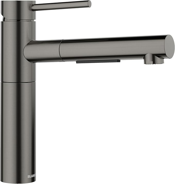 Blanco 527562 Alta II Low Arc Pull-Out Kitchen Faucet - 1.5 GPM - Satin Dark Steel