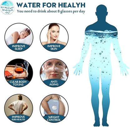 Portable Hydrogen Water Bottle Generator - PEM Technology Ionizer, USB Rechargeable Glass Cup, Anti-Aging Antioxidant Hydrogen-Rich Water Maker, Upgraded Design