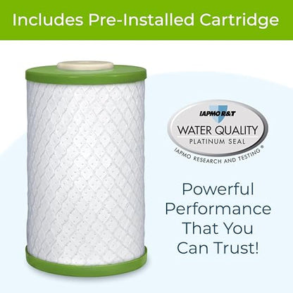 WaterChef Premium Countertop Water Filter System C6500 (White) | NSF/ANSI Certified for 78 Contaminants | Big Block™ Filtration Technology | 600-Gallon Capacity | Made in USA