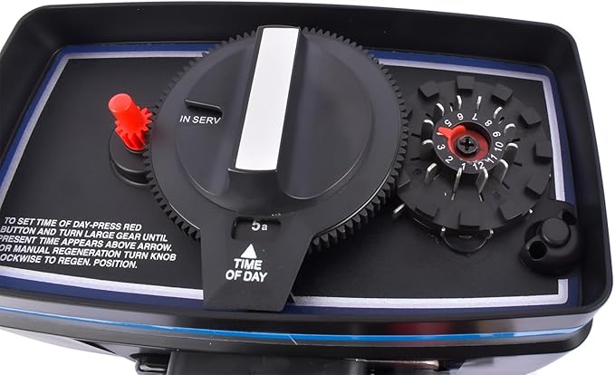 110V 5600 Water Softener 12 Day Control Timer Valve for Water Filter Softener Resin Tanks 9''-11' Diameter Timed Water Softener Control Valve