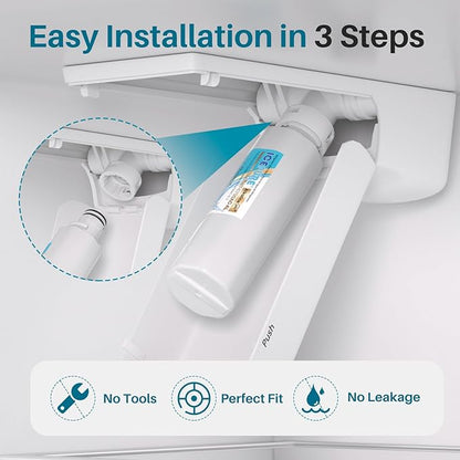 ICEPURE Alkaline LT1000PC Refrigerator Water Filter and Air Filter Replacement for LG LT1000P/PC/PCS, Kenmore 9980, ADQ74793501 ADQ74793502 ADQ747935 MDJ6484460 LT1000, Enhances PH, 3 Combo