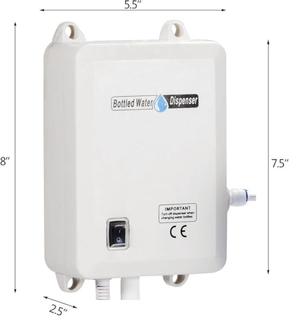 VEVOR Bottled Water Dispenser Pump System, 5 Gallon Dispensing System, Automatic Electric Water Dispenser, Single Inlet Water Jug Pump, Compatible Use with Coffee/Tea Machine, Refrigerator, Ice Maker
