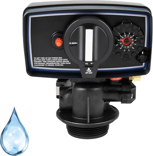 5600 Water Softener Valve, 3W 12-Day Time Clock Control Valve 9-11'' Diameter Whole House Water Softener System Valves for Water Purifier Softeners