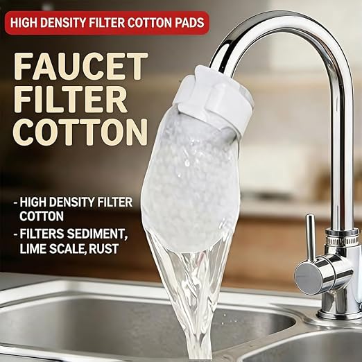 100pc*1000 Mesh Universal Faucet Filter Bag, Water Filter for Sink Faucet, Food Grade Non-Woven Replaceable Sleeve to Remove Limescale Sand Rust for Kitchen Bathroom
