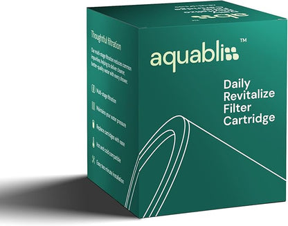 AquaBliss High Output Shower Filter Replacement Cartridge – Reduces Chemicals & Chlorine, Restores pH Balance, Glowing Skin, Strong Nails & Shimmering Hair – 1-Pack (SFC100)