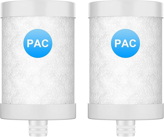 WINGSOL Replacement Filter Cartridge for Faucet Filter Compatibel with: WS-FM001-PAC/5in1/PC/CRM/(LED), WS-FM002-PAC/(LED), Carbon Fiber, 2 Pack