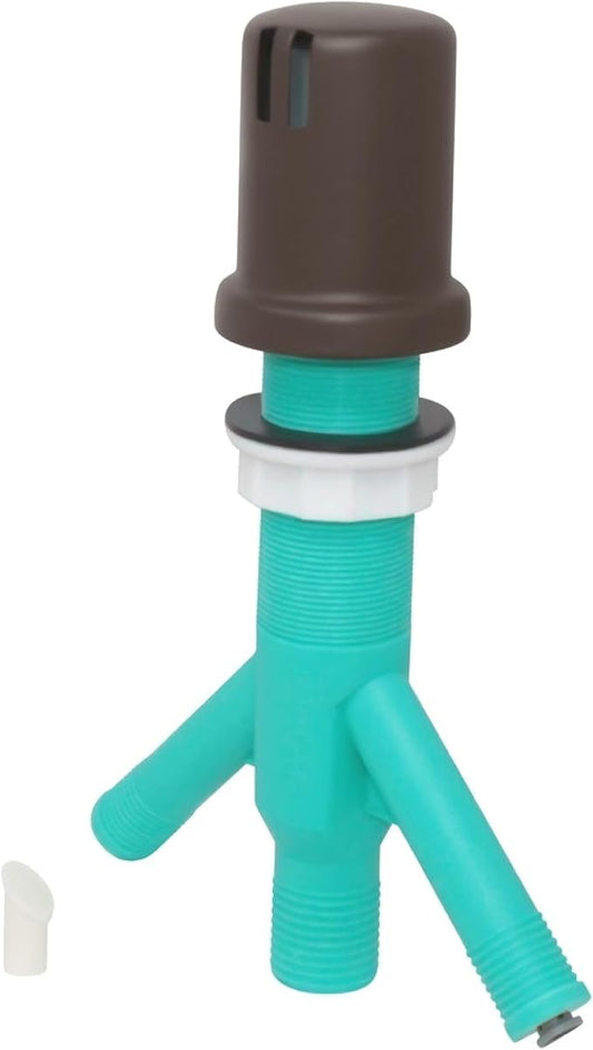 Dual Air Gap with Oil Rubbed Bronze Brass Cap for Dishwasher and Reverse Osmosis Filters (with tank) and Extra Long Thread (AG200-305, AG200-X05, AMERIGAP)