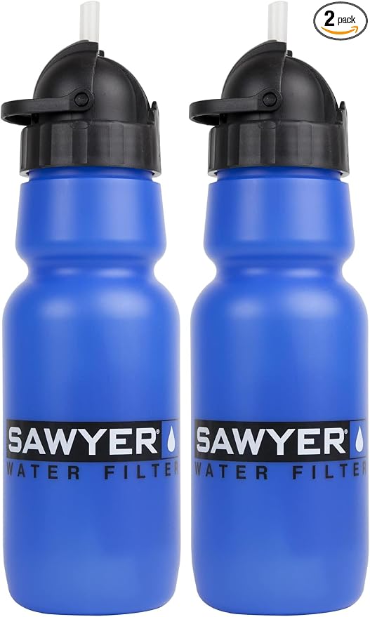 Sawyer Products SP140 Personal Water Bottle Filter, 34-Ounce,Blue (Pack of 2)
