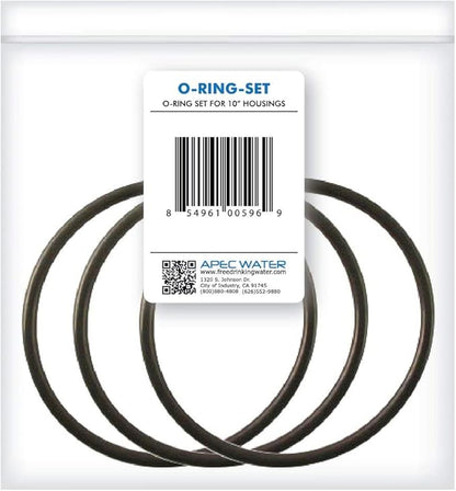 APEC Water Systems Set 3 Pcs 3.5" O.D. Replacement ORing for Reverse Osmosis Water Filter Housings with Lubricant