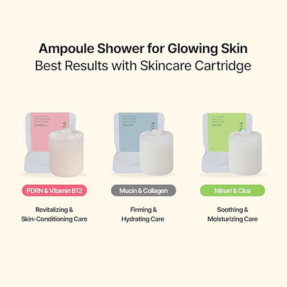 Glow On and On High-Pressure Filter Shower Head – PP Filter & Citric Acid Beads, Easy Installation, Upgrade with Ampoule Cartridges, 3-in-1 Purifying System