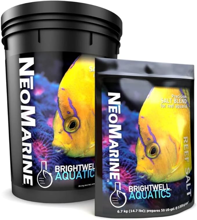 Brightwell Aquatics - NeoMarine Marine Salt Blend for Reef Aquarium - Fish Tank Starter Aquarium Salt - Aquarium Water Treatments, 16-GAL