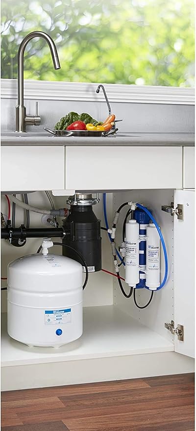 Home Master TMULTRA-ERP-L Ultra RO System Loaded; City & Well Water, Fast 4.5 sec Fill Rate, 6-stages, UV Sterilizer, 1:1 Waste Ratio, High hardness Membrane 18gpg, Lux Nickel RO Faucet, fridge kit
