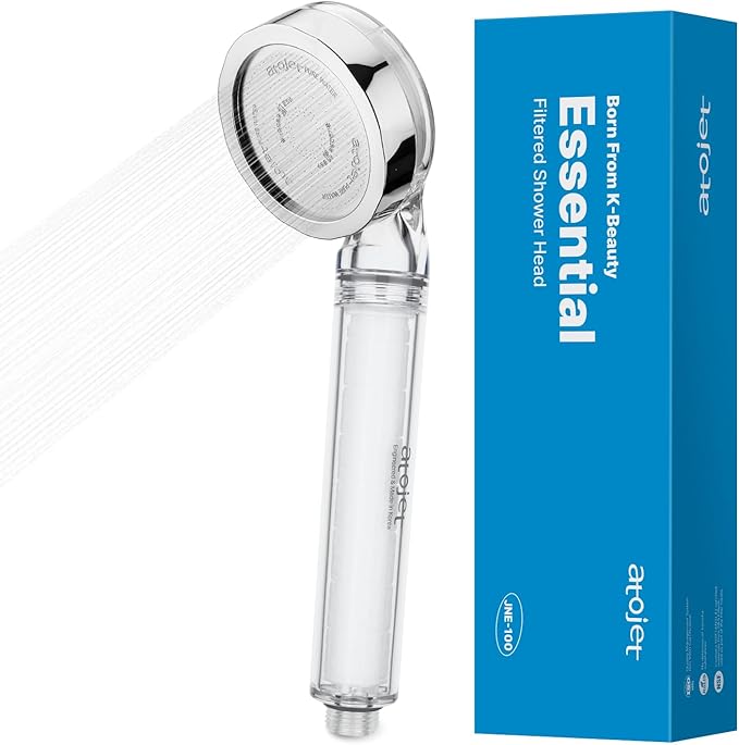 Essential Everyday Shower Ritual Elevating Korea’s Beauty Legacy – High-Purity Sediment Filters for Softer Skin & Smoother Hair | Carbon Composite Filter | Single Showerhead (JNE100-SNG-1)