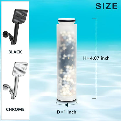 Water Replacement Filter for Shower Head,Compatible with MakeFit S6526 Handheld Shower Head Cartridge,for Hard Water Remove Chlorine and Harmful Substances.（4 Pack）