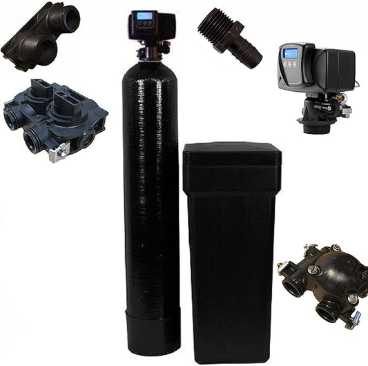 Fleck Whole House Water Softener System Bundle with Culligan Whole House Water Filter