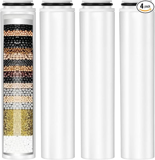 KEEPOW Shower Filter Compatible with Cobbe Handheld Shower Head, Shower Head Filter for Water Softening, Removes Chlorine, 4 Pack