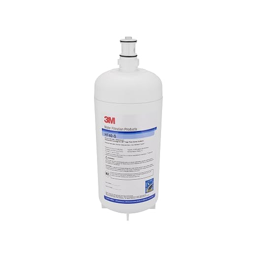 3M Water Filtration Replacement Cartridge for Commercial Ice Maker Machines HF40-S for High Flow Series ICE140-S, Reduces Bacteria, Sediment, Chlorine Taste and Odor, Cysts, Inhibits Scale