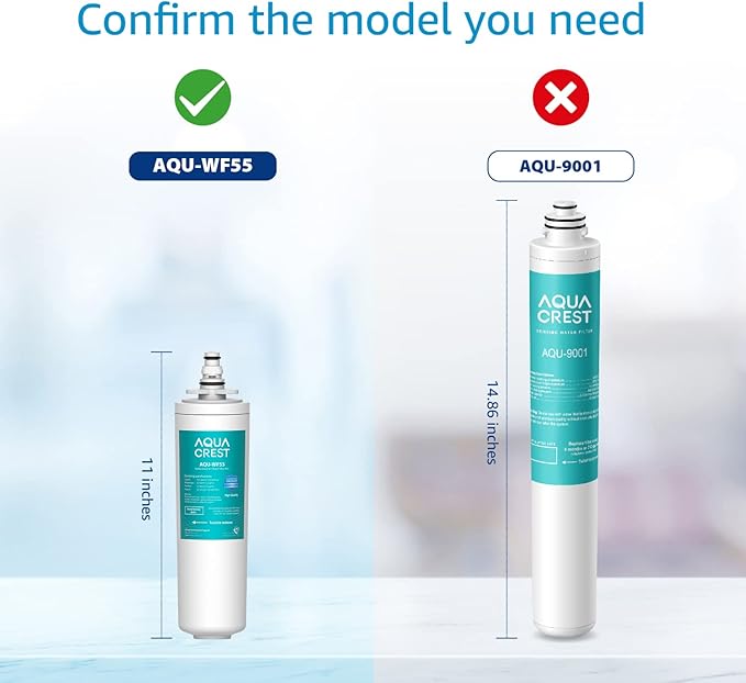 AQUA CREST 9601 Water Filter, Replacement for Moen 9601 ChoiceFlo 9600, 9602, 9500, 9501, 9502, Compatible with Moen Sip Filtered Kitchen Faucets, 750 Gallons or 6 Months, 2 Pack