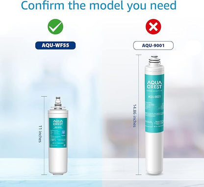 AQUA CREST 9601 Water Filter, Replacement for Moen 9601 ChoiceFlo 9600, 9602, 9500, 9501, 9502, Compatible with Moen Sip Filtered Kitchen Faucets, 750 Gallons or 6 Months, 2 Pack