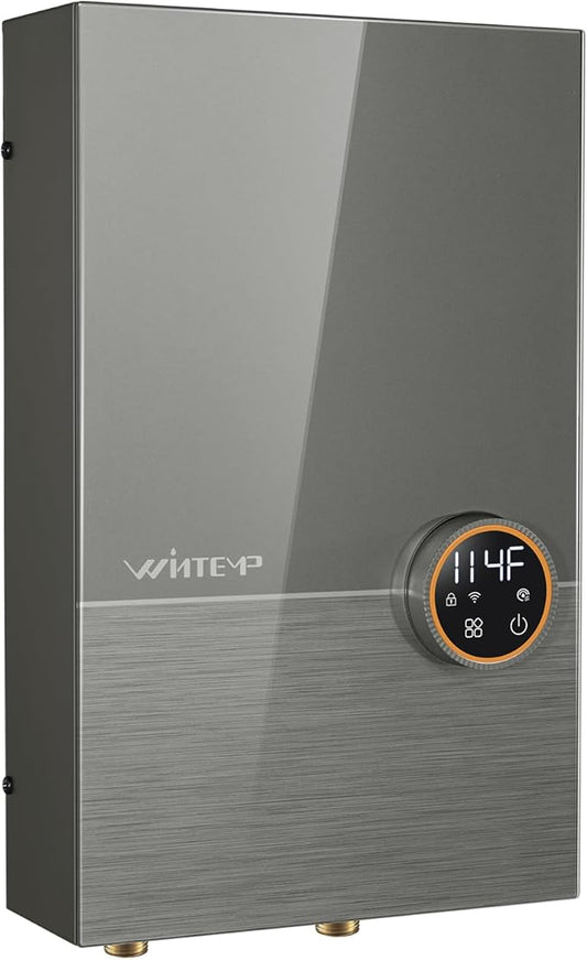 12kW Tankless Water Heater Electric 240V, On Demand Hot Water, Automatically Maintains Water Temperature, Up to 2.8 GPM, WiFi Control, ETL Eertified, Eco, WM12V Plus