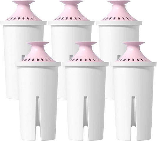Overbest Magnesium Pitcher Water Filter, Replacement for Brita® Pitchers and Dispensers, Brita® Classic 35557, OB03, Mavea® 107007, and More, Includes 6 Filters