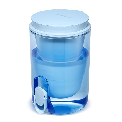 LifeStraw Home Studio Water Filter Dispenser, 10-Cup, Icelandic Blue, BPA-Free Designed for Everyday Protects Against Bacteria, parasites, microplastics, PFAS, Lead, and Improves Taste