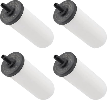 British Berkefeld Doulton Ultra Fluoride Ceramic Drinking Water Filter Cartridge W9120133 for All Gravity Water Filter Systems, Pack of 4