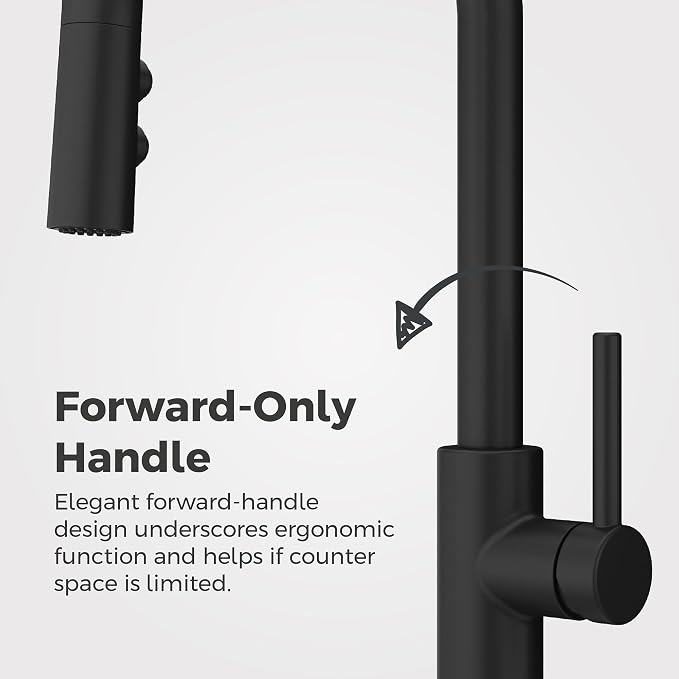Pfister Zanna 1-Handle Pull-Down Kitchen Faucet in Matte Black