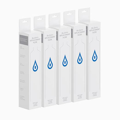 Sloan 3000 Gallon Filter for DropSpot Bottle Filler FC3000R - 1 Pack, Certified NSF-42, NSF-53, and NSF-401 - Reduces Lead, Microplastic, Cyst, Chlorine, Particulate Class 1 and Odor