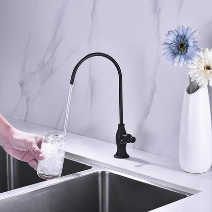 Delle Rosa Drinking Water Purifier Faucet, Commercial Filtration Faucets for Under Sink Water Filter System, Modern Stainless Steel Matte Black Kitchen Bar Sink Drinking Water Faucets,Non-Air Gap