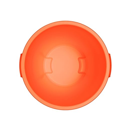 SPARTA Bronco Waste Container Trash Container, Round Trash Bin for Disposal, 10 Gallons, Orange