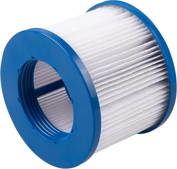 #WEJOY AquaSpa Easy Set Pool Spa Hot Tub Filter Replacement Cartridges for Type PM_SPA-P154_Grey/Black/White/Wine, Fold White Filter Paper for Many Massage Pool Models(4 PC) (PM_PG02000000084_Blue)