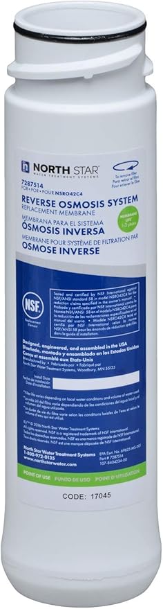 North Star 7287514 Replacement Membrane Cartridges for Reverse Osmosis System
